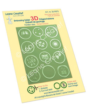 Leane Creatief Wax Seal Collection 3D Embossing Folder Party & Summer (35.9075) (DISCONTINUED)