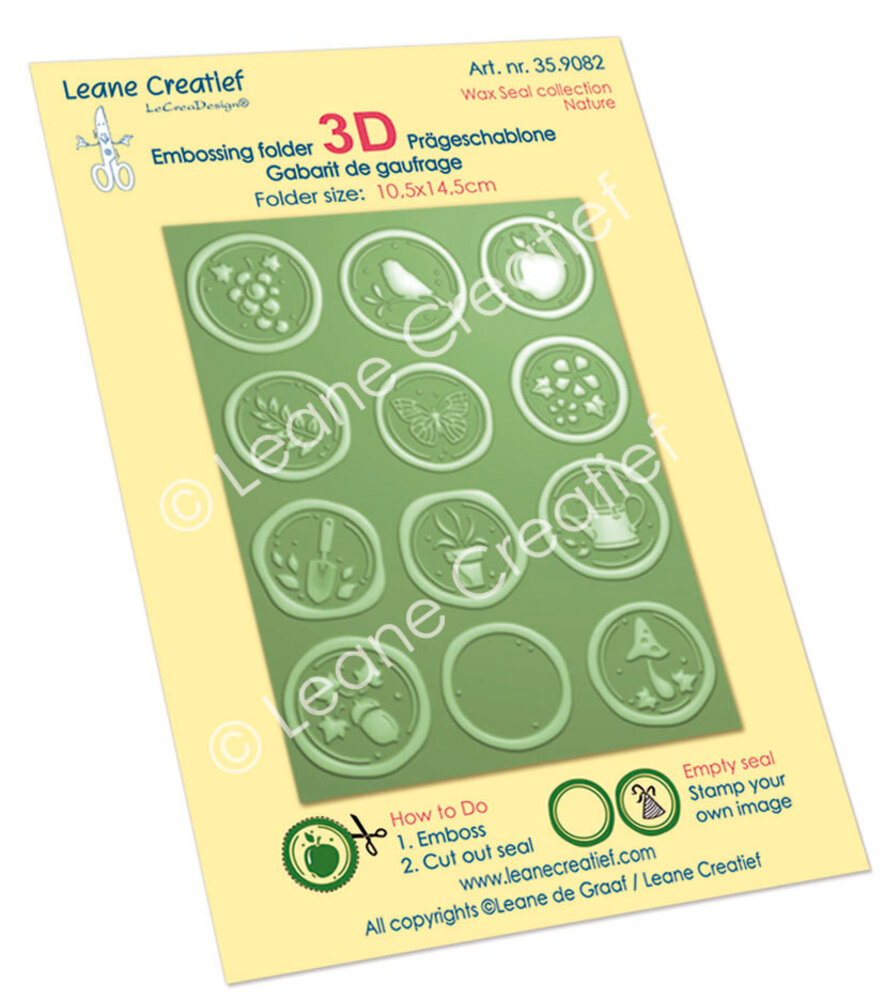 Leane Creatief Wax Seal Collection 3D Embossing Folder Nature (35.9082) Leane Creatief Wax Seal Collection 3D Embossing Folder Nature (35.9082)