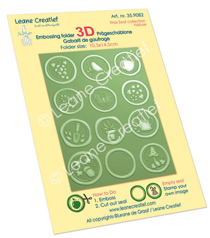 Leane Creatief Wax Seal Collection 3D Embossing Folder Nature (35.9082) Leane Creatief Wax Seal Collection 3D Embossing Folder Nature (35.9082)