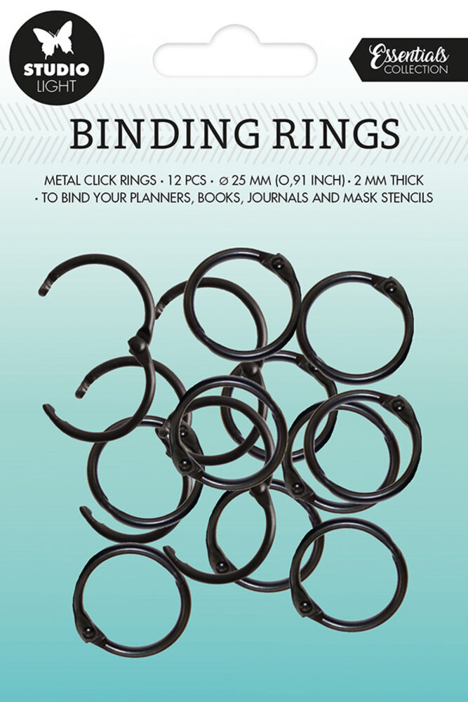 Studio Light Binding Rings Black (12pcs) (SL-ES-RING01) (BASIC) Studio Light Binding Rings Black (12pcs) (SL-ES-RING01) (BASIC)