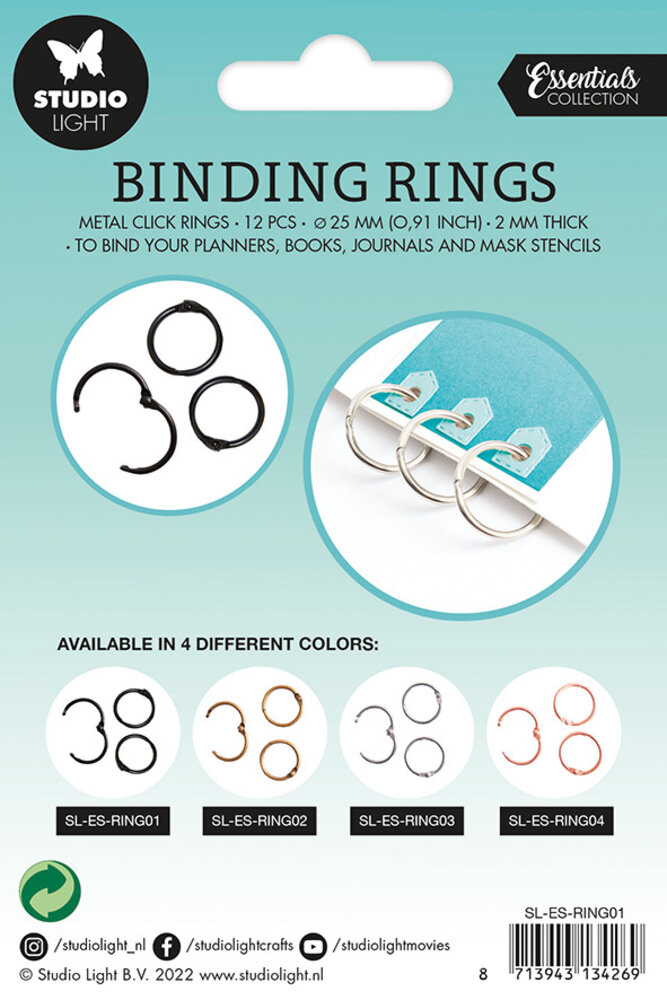 Studio Light Binding Rings Black (12pcs) (SL-ES-RING01) (BASIC) Studio Light Binding Rings Black (12pcs) (SL-ES-RING01) (BASIC)