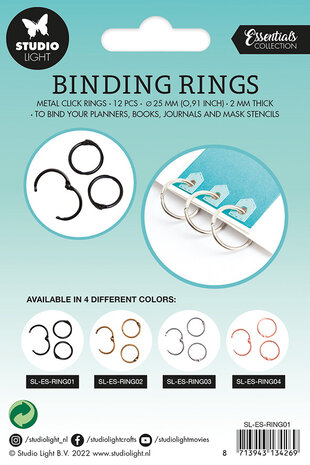 Studio Light Binding Rings Black (12pcs) (SL-ES-RING01) (BASIC) Studio Light Binding Rings Black (12pcs) (SL-ES-RING01) (BASIC)