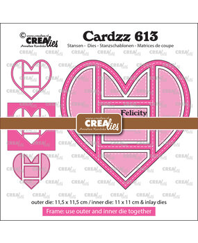 Crealies Cardzz Dies No. 613 Frame & Inlay Felicity (CLCZ613)