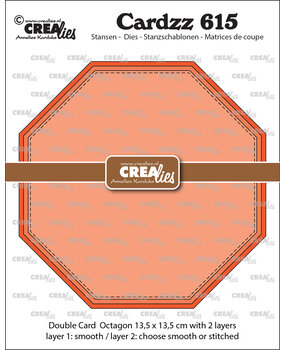 Crealies Cardzz Stansen No. 615 Dubbele Kaart Achthoek (CLCZ615)