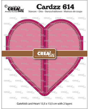 Crealies Cardzz Dies No. 614 Gatefold Card Heart (CLCZ614)