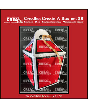 Crealies Create A Box Dies No. 28 Closed Take Out Box (with Handle) (CCAB28) Crealies Create A Box Dies No. 28 Closed Take Out Box (with Handle) (CCAB28)