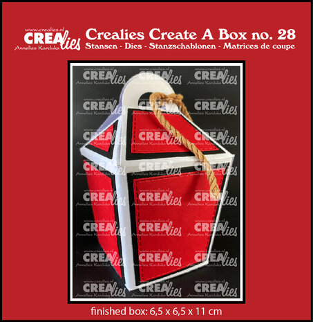 Crealies Create A Box Stansen No. 28 Dichte Take Out Box (met Handvat) (CCAB28) Crealies Create A Box Stansen No. 28 Dichte Take Out Box (met Handvat) (CCAB28)