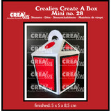 Crealies Create A Box Mini Dies No. 28 Closed Take Out Box (with Handle) (CCABM28)