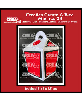 Crealies Create A Box Mini Stansen No. 28 Dichte Take Out Box (met Handvat) (CCABM28)