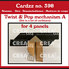 Crealies Cardzz Stansen No. 398 Twist & Pop Mechanisme A (voor 4 Panelen) (CLCZ398) Crealies Cardzz Stansen No. 398 Twist & Pop Mechanisme A (voor 4 Panelen) (CLCZ398)