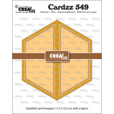 Crealies Cardzz Stansen No. 549 Gatefold Card Zeshoek (CLCZ549)