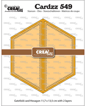 Crealies Cardzz Stansen No. 549 Gatefold Card Zeshoek (CLCZ549)