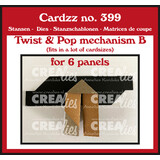 Crealies Cardzz Stansen No. 399 Twist & Pop Mechanisme B (voor 6 Panelen) (CLCZ399)