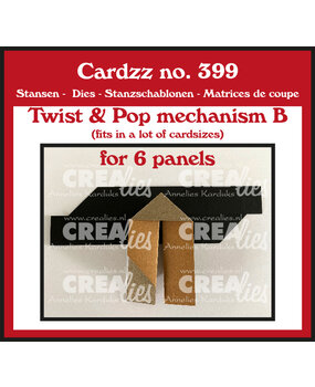 Crealies Cardzz Stansen No. 399 Twist & Pop Mechanisme B (voor 6 Panelen) (CLCZ399)