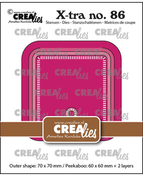 Crealies X-tra Dies No. 86 Peek a boo Square with Rounded Corners (CLXtra86)