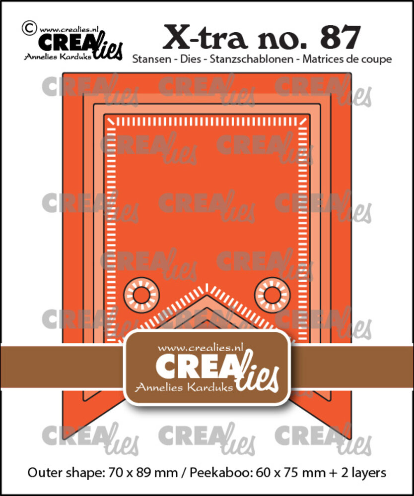 Crealies X-tra Dies No. 87 Peek a boo Fishtail Banner (CLXtra87) Crealies X-tra Dies No. 87 Peek a boo Fishtail Banner (CLXtra87)