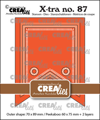 Crealies X-tra Dies No. 87 Peek a boo Fishtail Banner (CLXtra87) Crealies X-tra Dies No. 87 Peek a boo Fishtail Banner (CLXtra87)