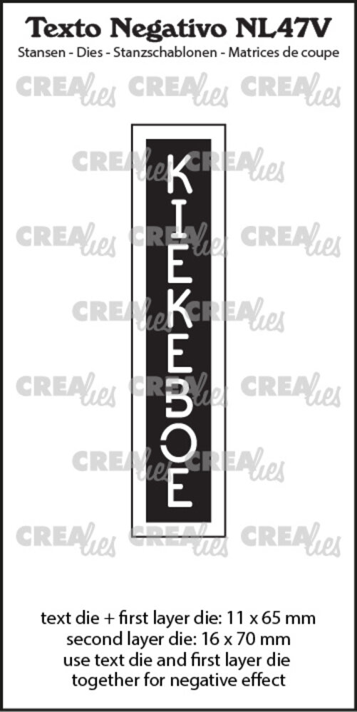 Crealies Texto Negativo Dies Dutch No. 47V Kiekeboe (NL47V) Crealies Texto Negativo Dies Dutch No. 47V Kiekeboe (NL47V)