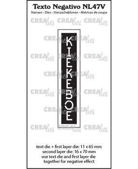 Crealies Texto Negativo Dies Dutch No. 47V Kiekeboe (NL47V)
