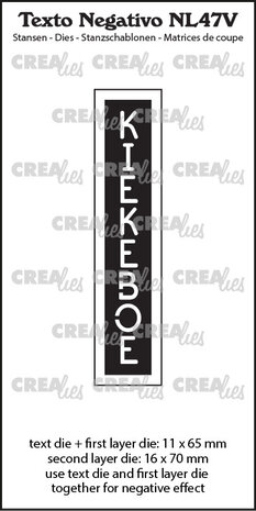 Crealies Texto Negativo Stansen Dutch No. 47V Kiekeboe (NL47V) Crealies Texto Negativo Stansen Dutch No. 47V Kiekeboe (NL47V)