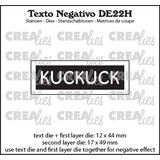 Crealies Texto Negativo Stansen German No. 22H Kuckuck (DE22H)