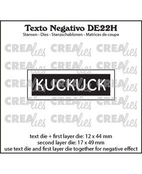 Crealies Texto Negativo Stansen German No. 22H Kuckuck (DE22H)