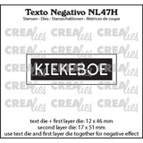 Crealies Texto Negativo Dies Dutch No. 47H Kiekeboe (NL47H)