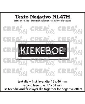 Crealies Texto Negativo Stansen Dutch No. 47H Kiekeboe (NL47H)