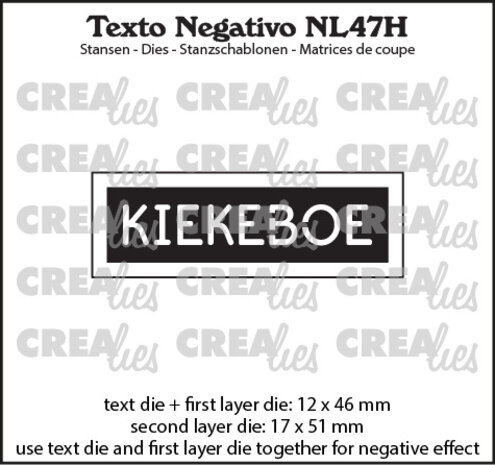 Crealies Texto Negativo Stansen Dutch No. 47H Kiekeboe (NL47H) Crealies Texto Negativo Stansen Dutch No. 47H Kiekeboe (NL47H)