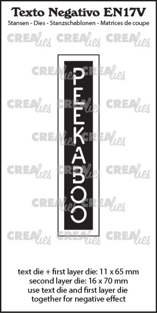 Crealies Texto Negativo Stansen English No. 17V Peekaboo (EN17V) Crealies Texto Negativo Stansen English No. 17V Peekaboo (EN17V)