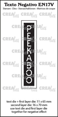 Crealies Texto Negativo Stansen English No. 17V Peekaboo (EN17V) Crealies Texto Negativo Stansen English No. 17V Peekaboo (EN17V)