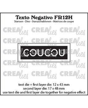 Crealies Texto Negativo Stansen French No. 12H Coucou (FR12H)