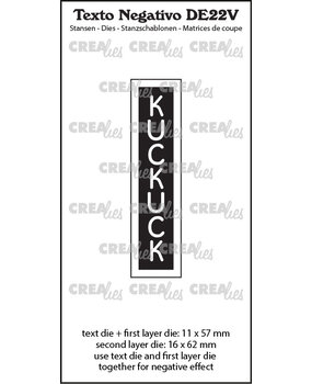 Crealies Texto Negativo Stansen German No. 22V Kuckuck (DE22V)
