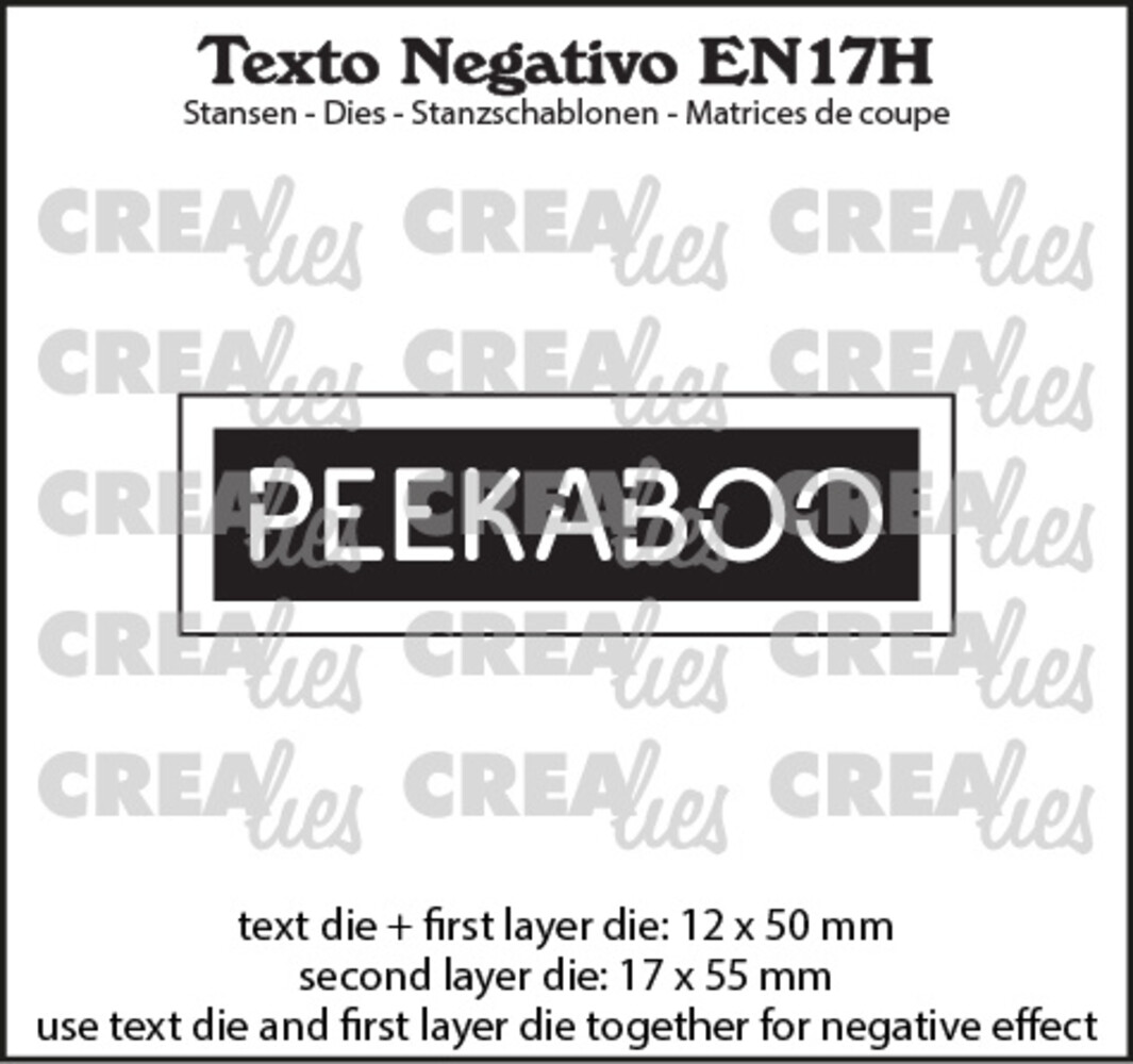 Crealies Texto Negativo Stansen English No. 17H Peekaboo (EN17H) Crealies Texto Negativo Stansen English No. 17H Peekaboo (EN17H)