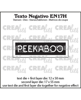 Crealies Texto Negativo Stansen English No. 17H Peekaboo (EN17H)