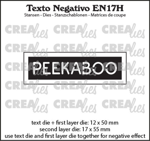 Crealies Texto Negativo Dies English No. 17H Peekaboo (EN17H) Crealies Texto Negativo Dies English No. 17H Peekaboo (EN17H)