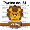 Crealies Partzz Dies No. 81 Lion (CLPartzz81)