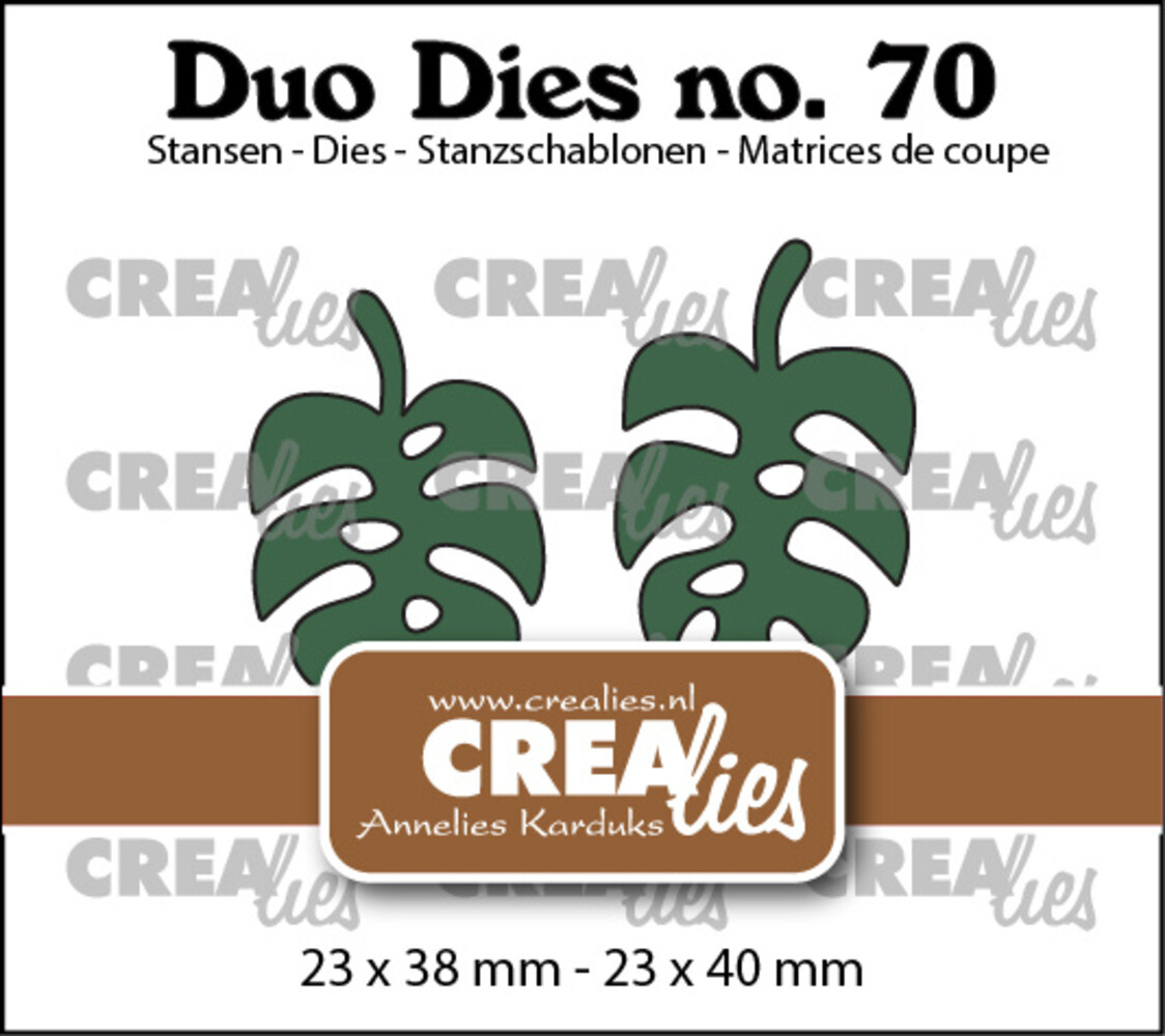 Crealies Duo Dies No. 70 Botanical Leaves (CLDD70)