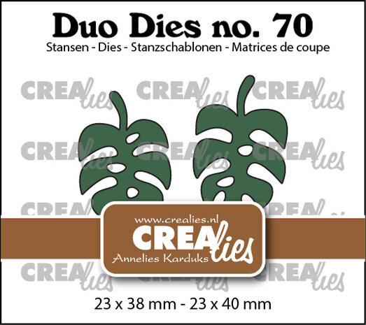 Crealies Duo Stansen No. 70 Botanische Bladeren (CLDD70)