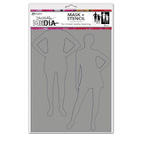 Ranger Dina Wakley MEdia Stencil Old School Silhouettes (MDS83108) (DISCONTINUED)