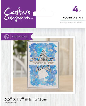 Crafter's Companion Split Space Stamp & Die You're a Star (CC-STD-YAST) (DISCONTINUED)