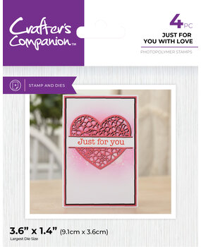 Crafter's Companion Split Space Stamp & Die Just For You With Love (CC-STD-JFYWL)