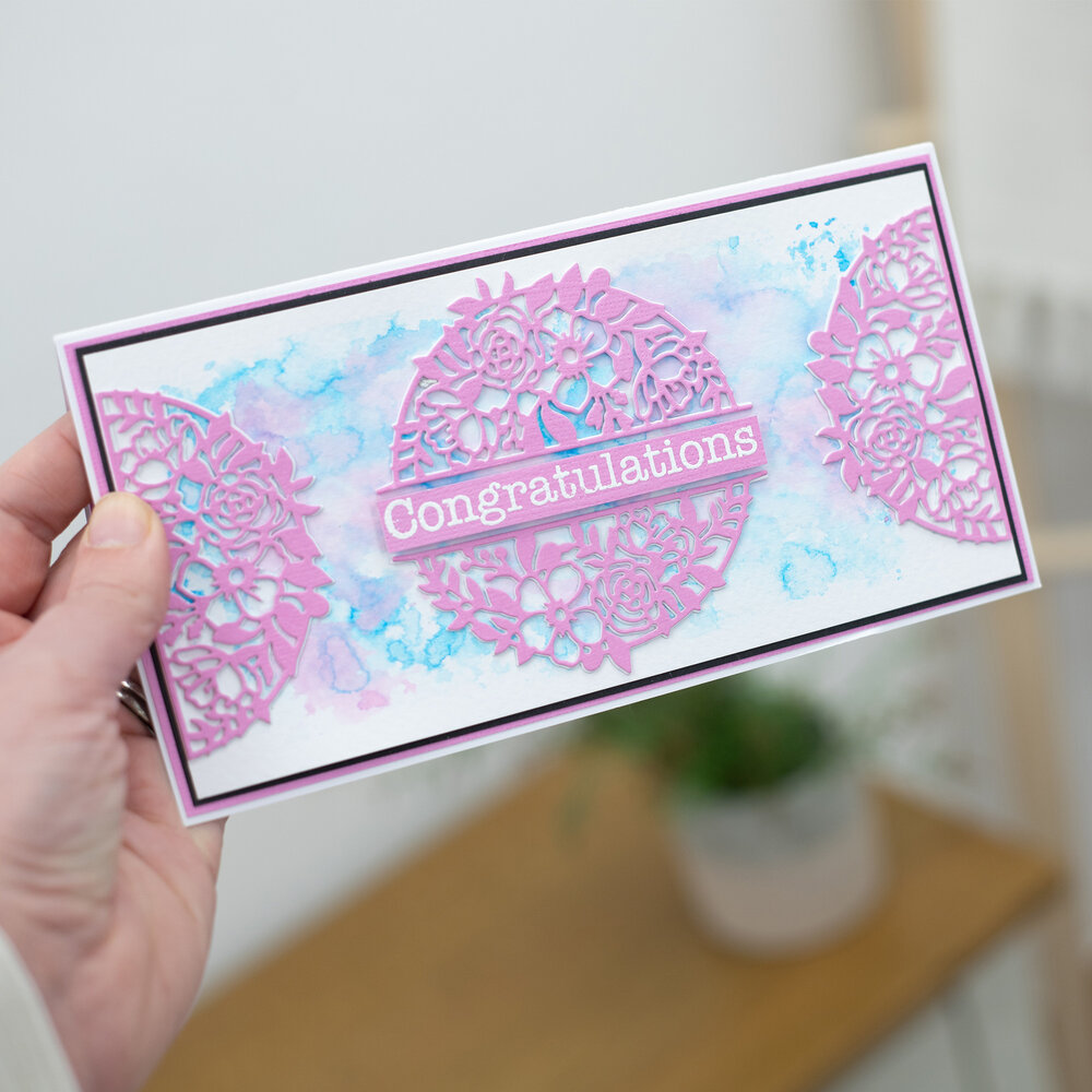 Crafter's Companion Split Space Stamp & Die Floral Note (CC-STD-FLNO) (DISCONTINUED) Crafter's Companion Split Space Stamp & Die Floral Note (CC-STD-FLNO) (DISCONTINUED)