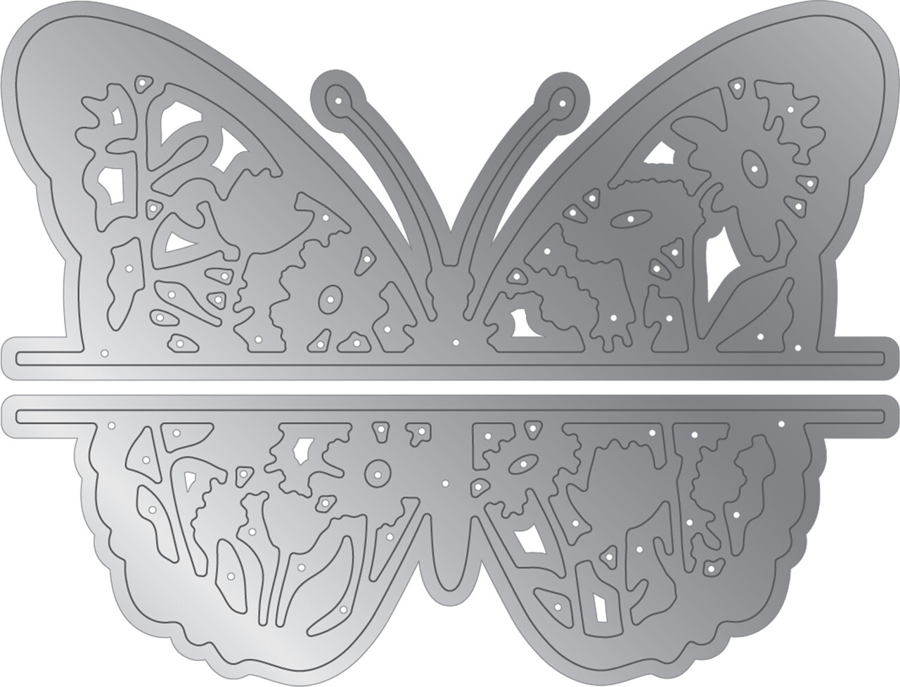 Crafter's Companion Split Space Stamp & Die Butterfly Wishes (CC-STD-BUWI) (DISCONTINUED)