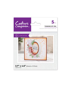 Crafter's Companion Floral Aperture Stamps & Dies Thinking of You (CC-STD-THIOYO) (DISCONTINUED)
