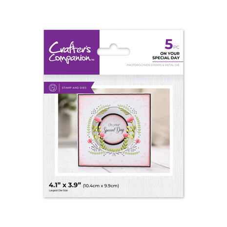 Crafter's Companion Floral Aperture Stamps & Dies On Your Special Day (CC-STD-OYSDA) (DISCONTINUED) Crafter's Companion Floral Aperture Stamps & Dies On Your Special Day (CC-STD-OYSDA) (DISCONTINUED)