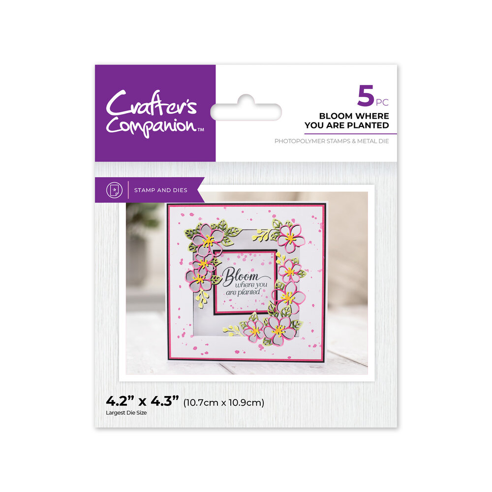 Crafter's Companion Floral Aperture Stamps & Dies Bloom Where You Are Planted (CC-STD-BWYAP) (DISCONTINUED) Crafter's Companion Floral Aperture Stamps & Dies Bloom Where You Are Planted (CC-STD-BWYAP) (DISCONTINUED)