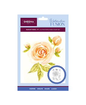 Crafter's Companion Watercolour Fusion Stamp Radiant Rose (SD-WF-STP-RARO) (DISCONTINUED)