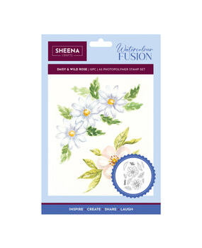 Crafter's Companion Watercolour Fusion Stamp Daisy and Wild Rose (SD-WF-STP-DWRO) (DISCONTINUED)