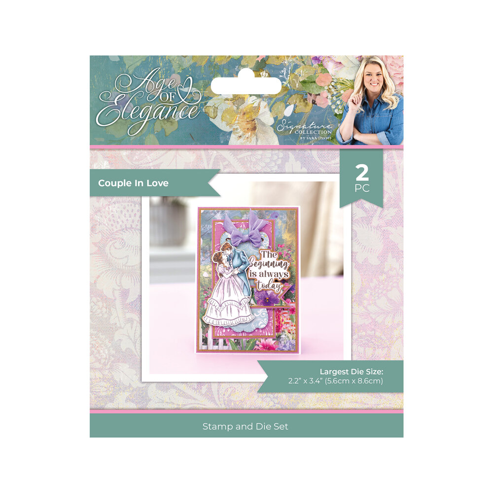 Crafter's Companion Age of Elegance Stamp & Die Couple in Love (SS-AOE-STD-COIL) (DISCONTINUED)